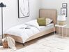 Łóżko tapicerowane 90 x 200 cm beżowe AMBASSADOR_871047