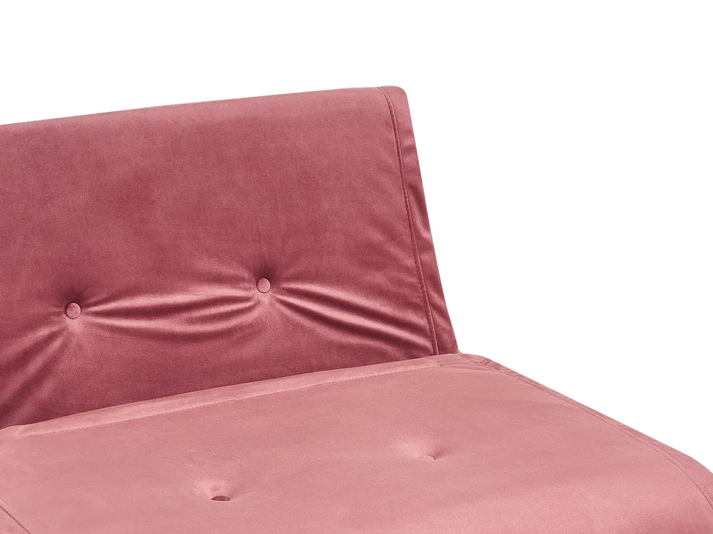 Sofa Bed 2 Seater VESTFOLD Velvet Pink_851151