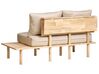 Soffa med bord 2-sits tyg beige SALO_932614