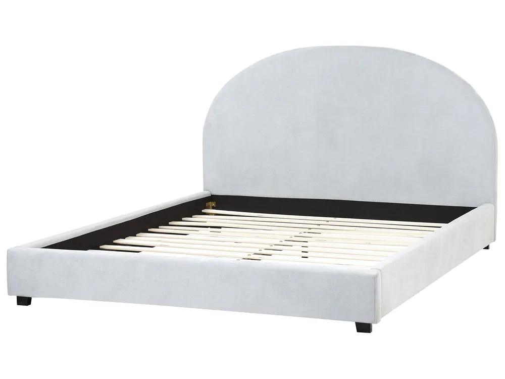 Bed Chenille VAUCLUSE 160 x 200 cm (EU King Size) Light Blue_968835