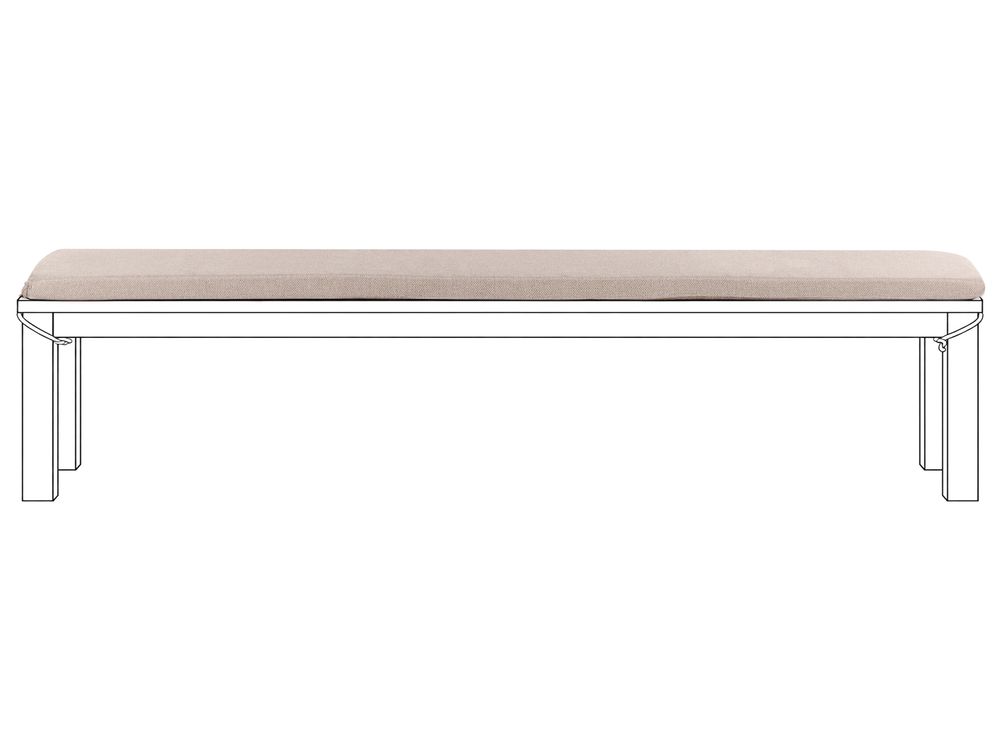 Bench Seat Pad Cushion MONSANO 168 x 35 cm Beige
