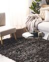 Hnědý shaggy kožený koberec 160x230 cm MUT_220600