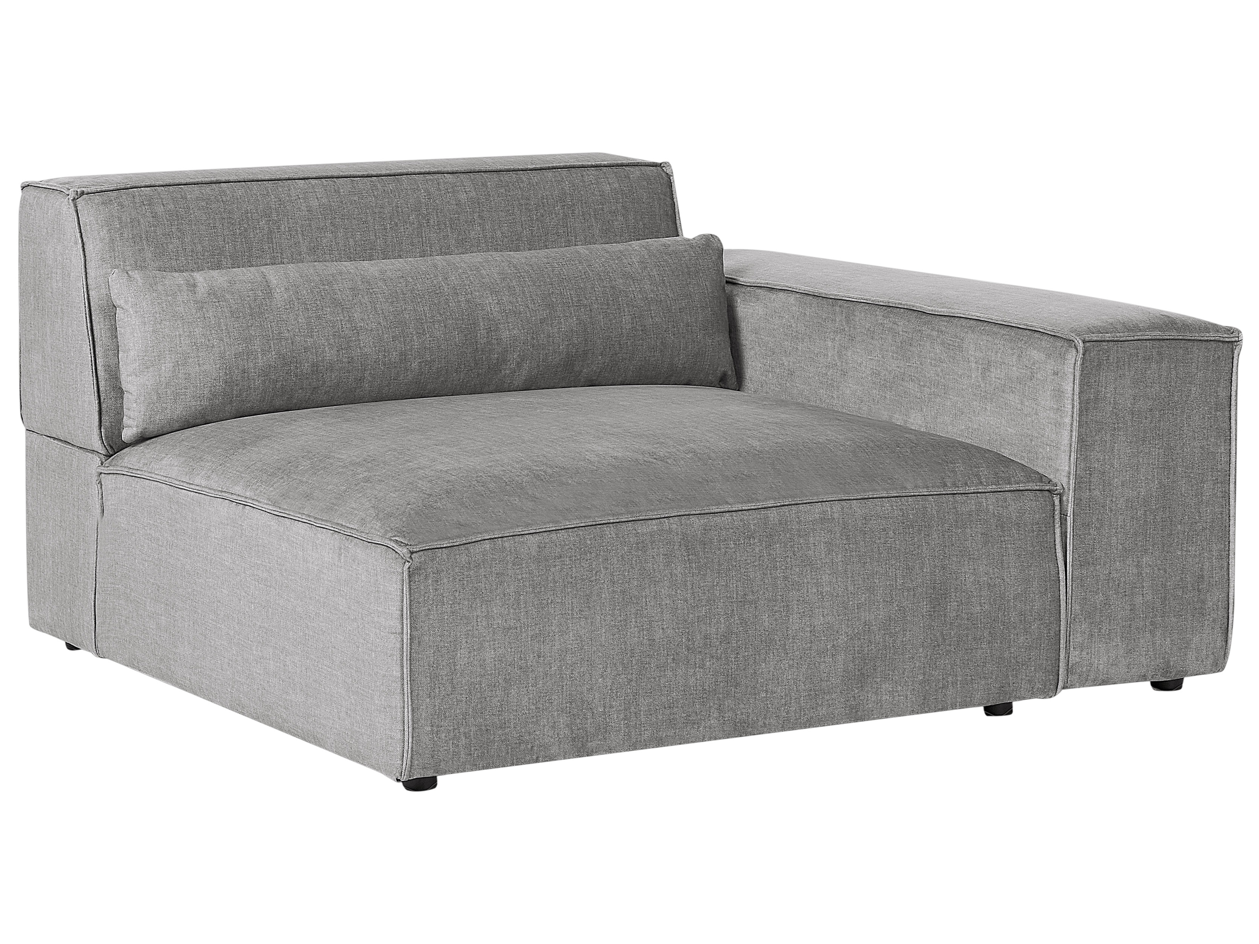 Canapé d'angle à droite modulable 3 places en tissu gris HELLNAR_911933