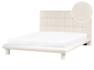 Bed Boucle CRESSAT 160 x 200 cm (EU King Size) Off-White_1009047