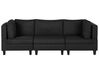 3 Seater Modular Fabric Sofa Black FEVIK_781300