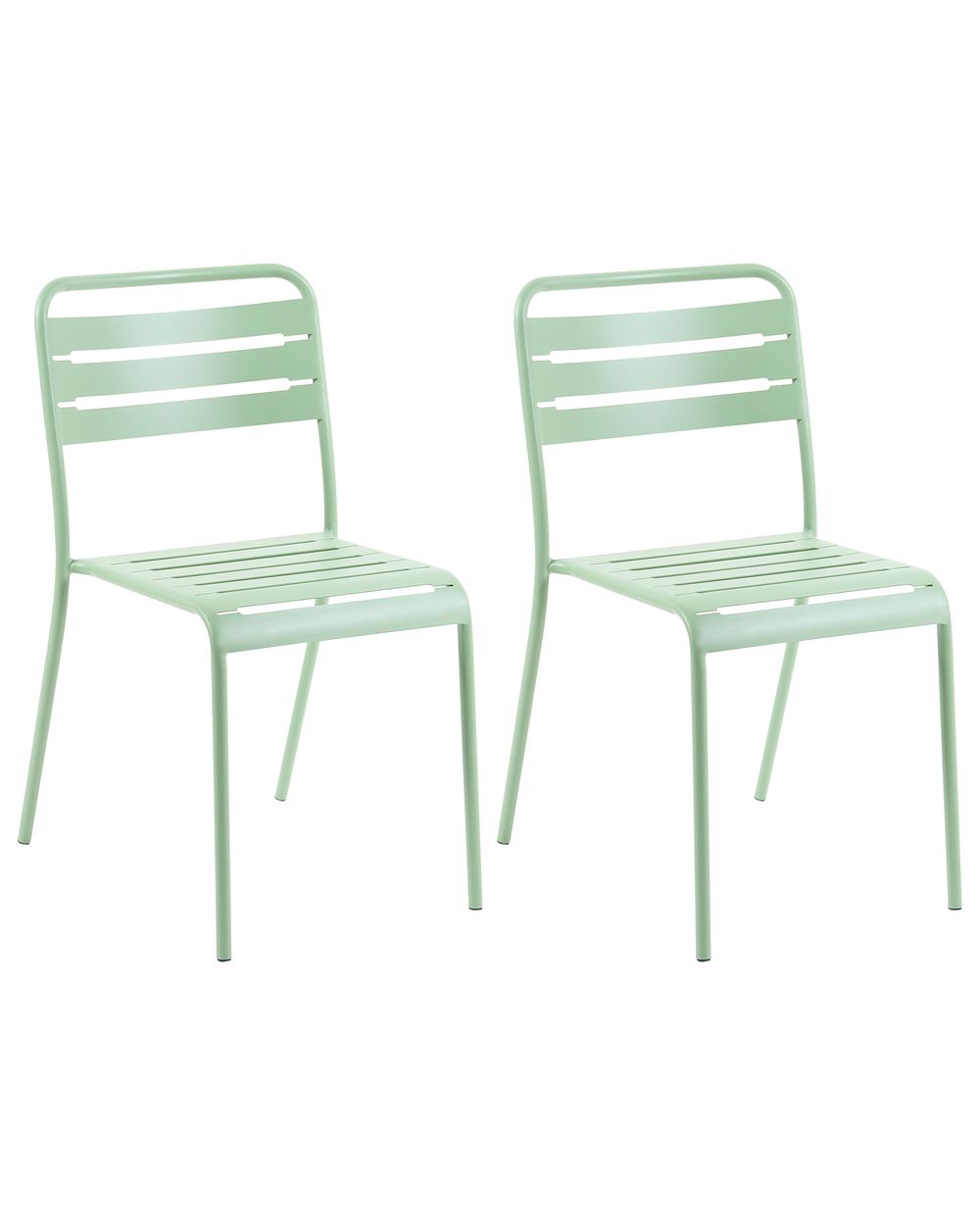 Gartenstuhl 2er Set LEFKADA Metall Grün