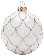 Conjunto de 21 bolas de Navidad FROSTGLOW Vidrio Blanco_1192249
