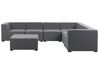 Left Hand 7 Seater Modular Garden Corner Sofa Set Grey AREZZO_778113