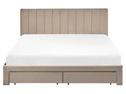 Cama con cajones LONZAC Terciopelo Gris pardo 160 x 200 cm_1014845