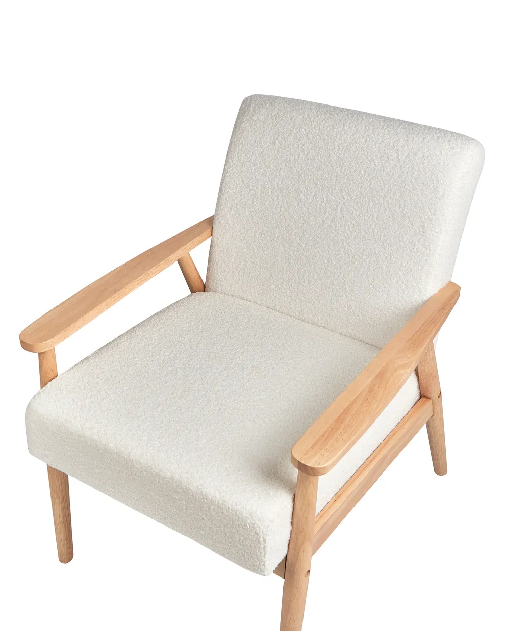 Armchair ESRUM Boucle Light Brown/ White_943331