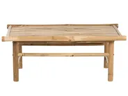Garden Lounge Set with Table 2 Seater TODI Bamboo Off-White_872758