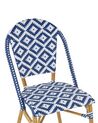 Lot de 4 chaises de jardin bleu et blanc RIFREDDO_798752