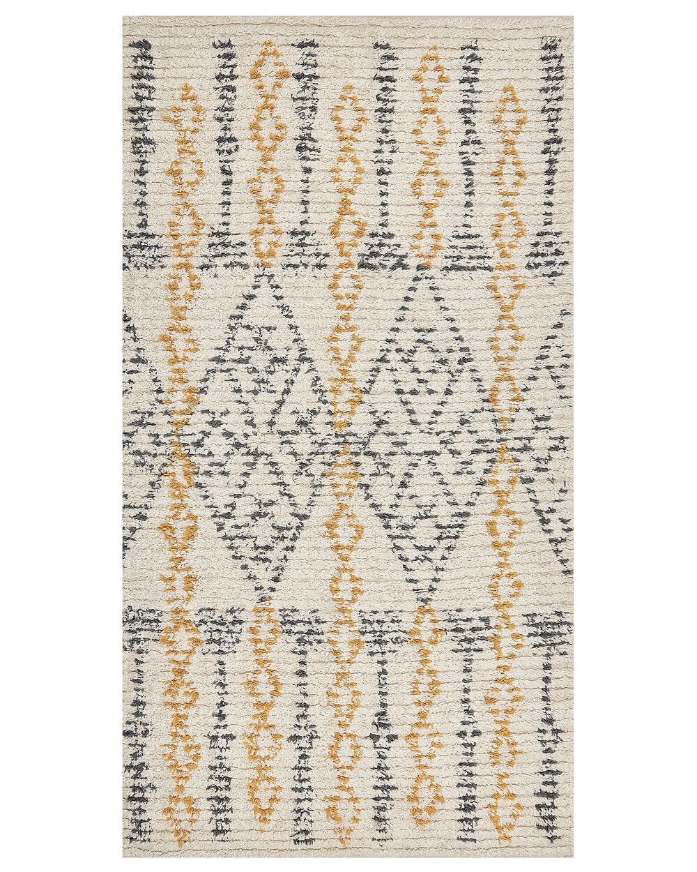Teppich KADAPA Beige 80 x 150 cm Baumwolle