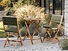 Bistro Set Folding PROSSEDI Acacia Wood Green