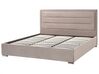 Velvet EU Super King Size Ottoman Bed Taupe ROUEN_843853