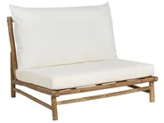 Garden Lounge Set with Table 2 Seater TODI Bamboo Off-White_872754