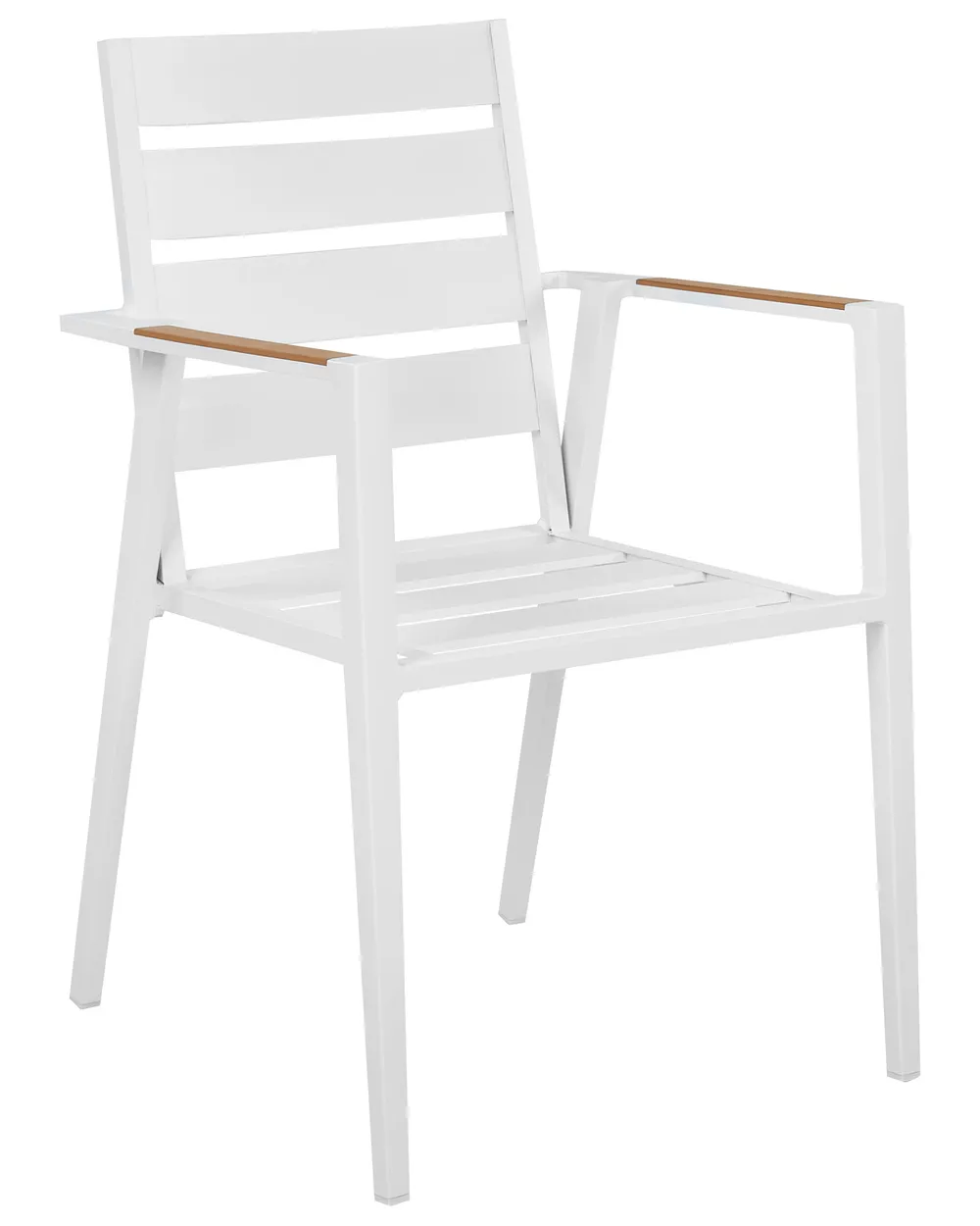 Set of 6 Garden Chairs TAVIANO Metal White_922709
