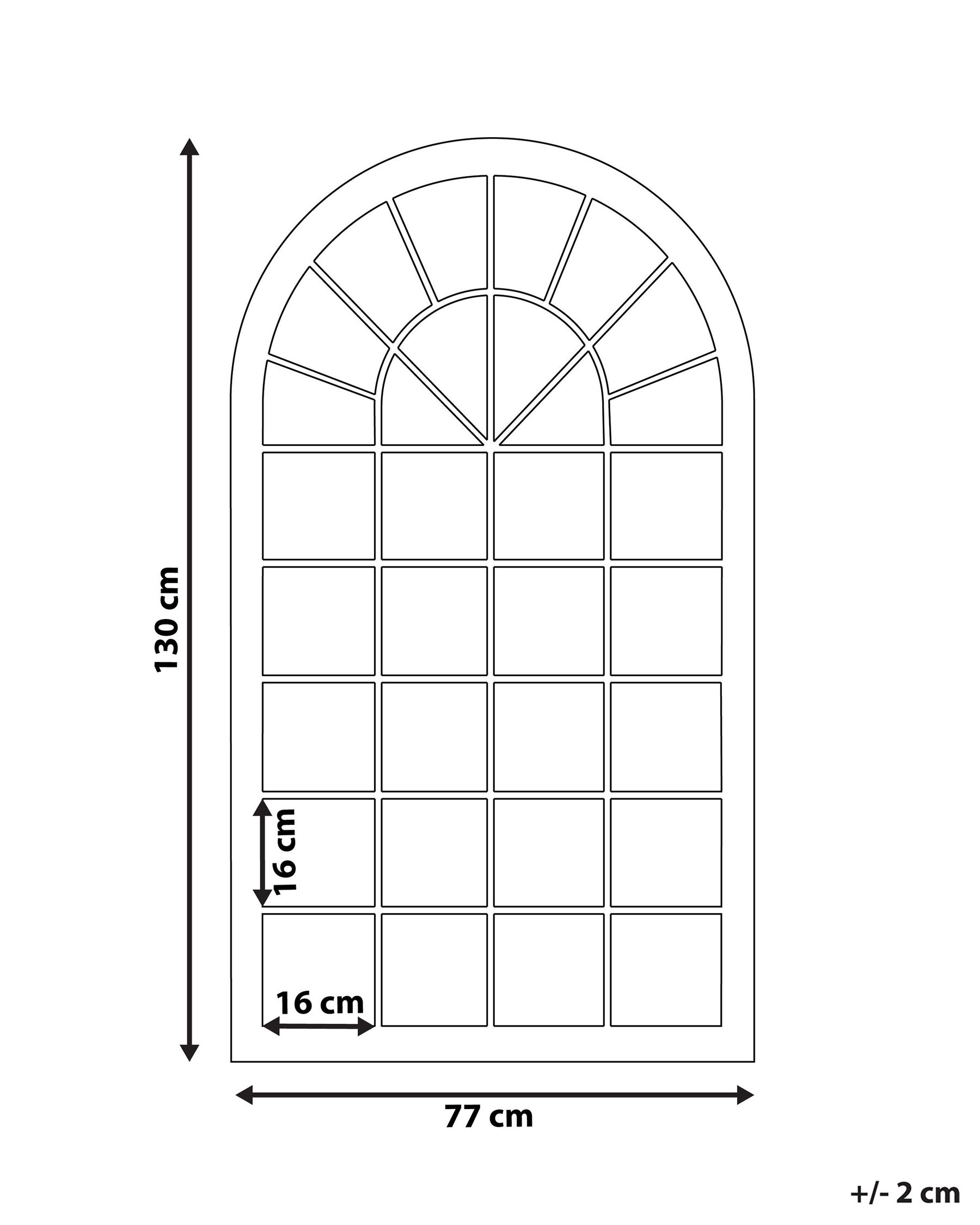 Wall Mirror TREVOL 77 cm 130 cm Metal Beige_791727