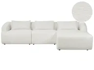 Corner Sofa 3 Seater SVANSELE Boucle Off-White Left Hand_901660