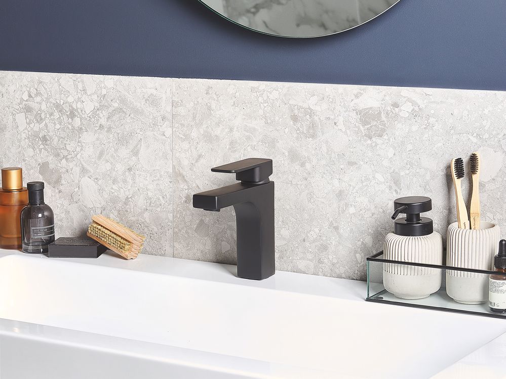 Basin Mixer Tap IRUPU Brass Black