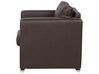 Leather Living Room Set Brown HELSINKI_740925