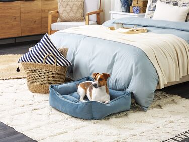 Velvet Pet Bed 70 x 60 cm Blue IZMIR