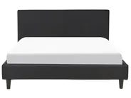 Lit avec sommier Tissu FITOU 140 x 200 cm Noir_875884