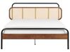 Lit double 140 x 200 cm en bois foncé BOUSSICOURT_931140