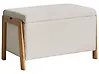 Upholstered Storage Bench EDLAND Fabric Light Beige