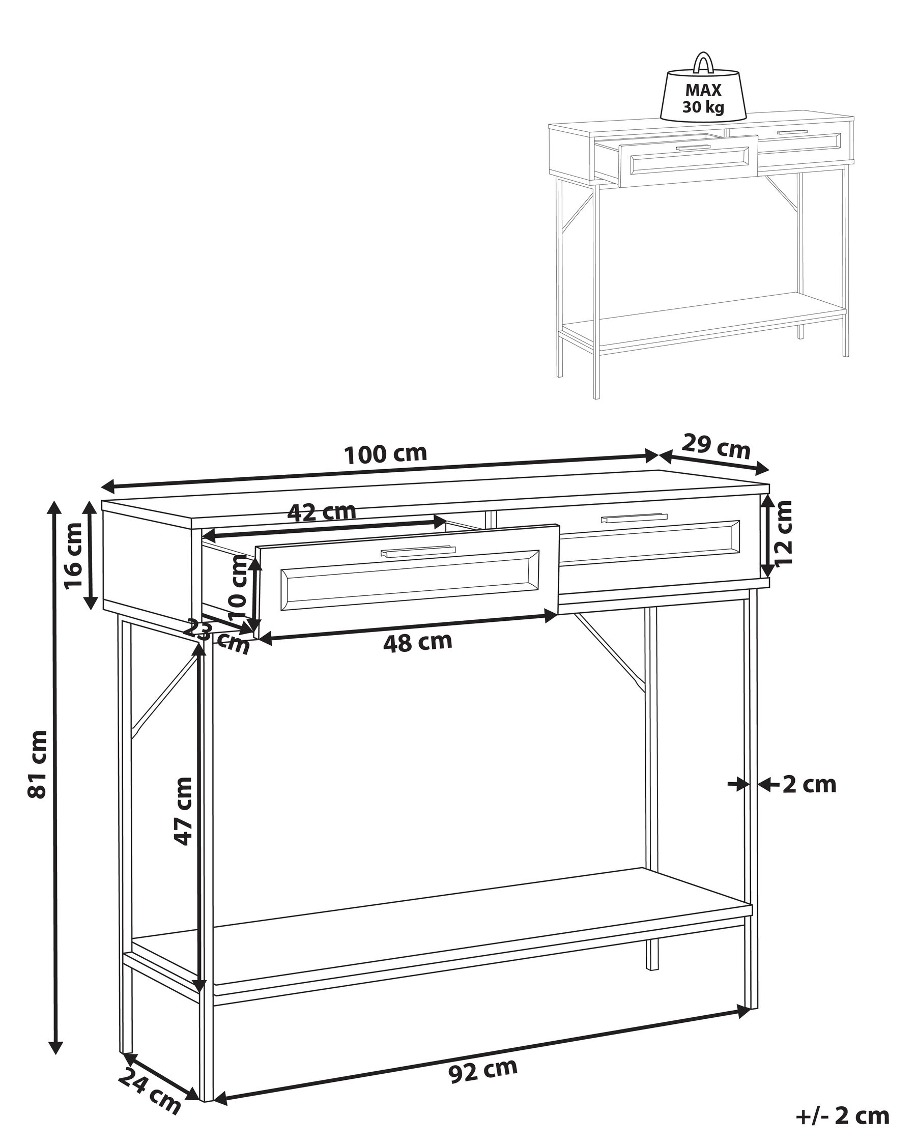 Console Table PASCO Light Brown_928371