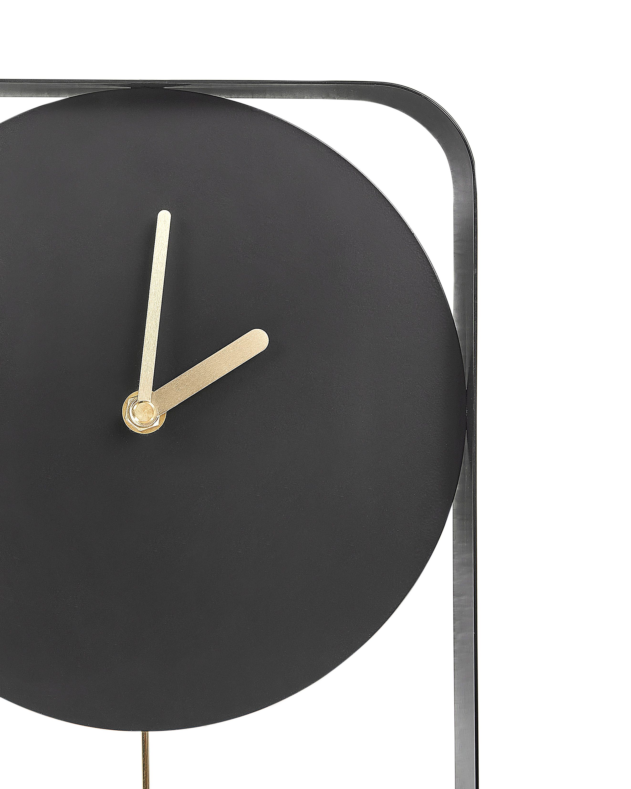 Wandklok servoz 21 cm metaal zwart beliani nl