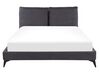 Sametová postel 160 x 200 cm tmavě šedá MELLE_791193