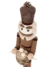 Zestaw 2 figurek dekoracyjnych KOLARI 68/91 cm Dziadek do orzechów Brązowy_1156784