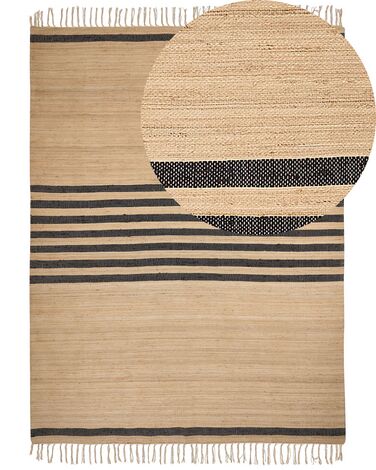 Jutový koberec 160 x 230 cm béžový ERICEK