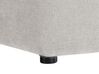 Fabric Footstool Light Grey KANSAS_924401