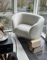 Fauteuil en tissu bouclé blanc LOEN_903015