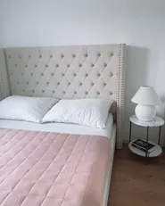 Bed Velvet LUBBON 160 x 200 cm (EU King Size) Off-White_921458