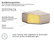 Trädgårdshörnsoffa med fotpall 7-sits AREZZO Modulär Beige Vänstervänd_802791