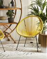 Set of 2 PE Rattan Accent Chairs Yellow ACAPULCO II_795201