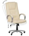 Massagestoel met verwarming kunstleer beige GRANDEUR II_816269