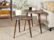 Set di 2 tavolini KHETUA Legno di mango Marrone_857310