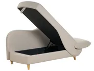 Right-Hand Chaise Longue MERI with Storage Faux Linen Beige_881281