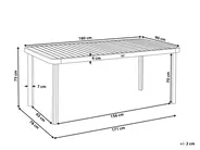 Tavolo da pranzo per 6 persone RONCELLO 180 cm 90 cm Legno d'acacia Marrone_1156015