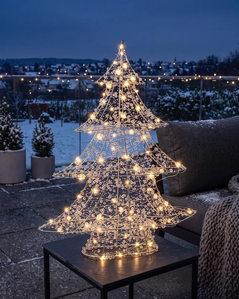 LED Weihnachtsbaum Mit 60 Lichtern – Ca. 32 Cm Hoch, Warmweiß, Vorbestückt