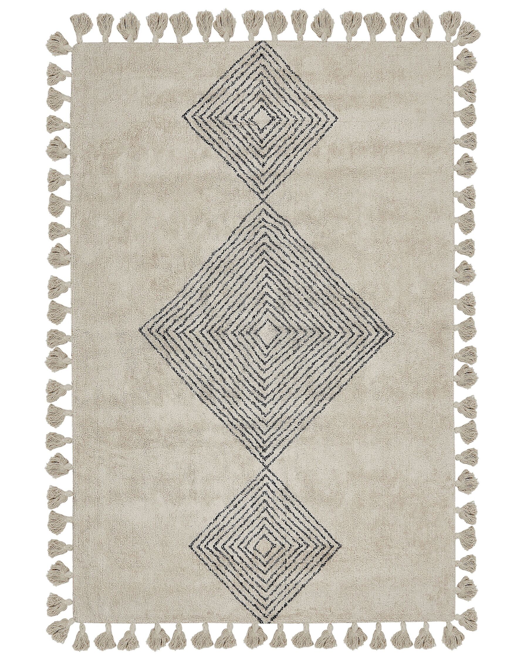 Bavlněný koberec 160 x 230 cm béžový BULCUK_839788