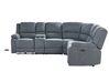 Sofá esquinero 5 plazas reclinable eléctrico gris oscuro ROKKE_799641
