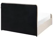 Ottoman Bed LUNAN Velvet Beige 120 x 200 cm (EU Small Double)_1051359