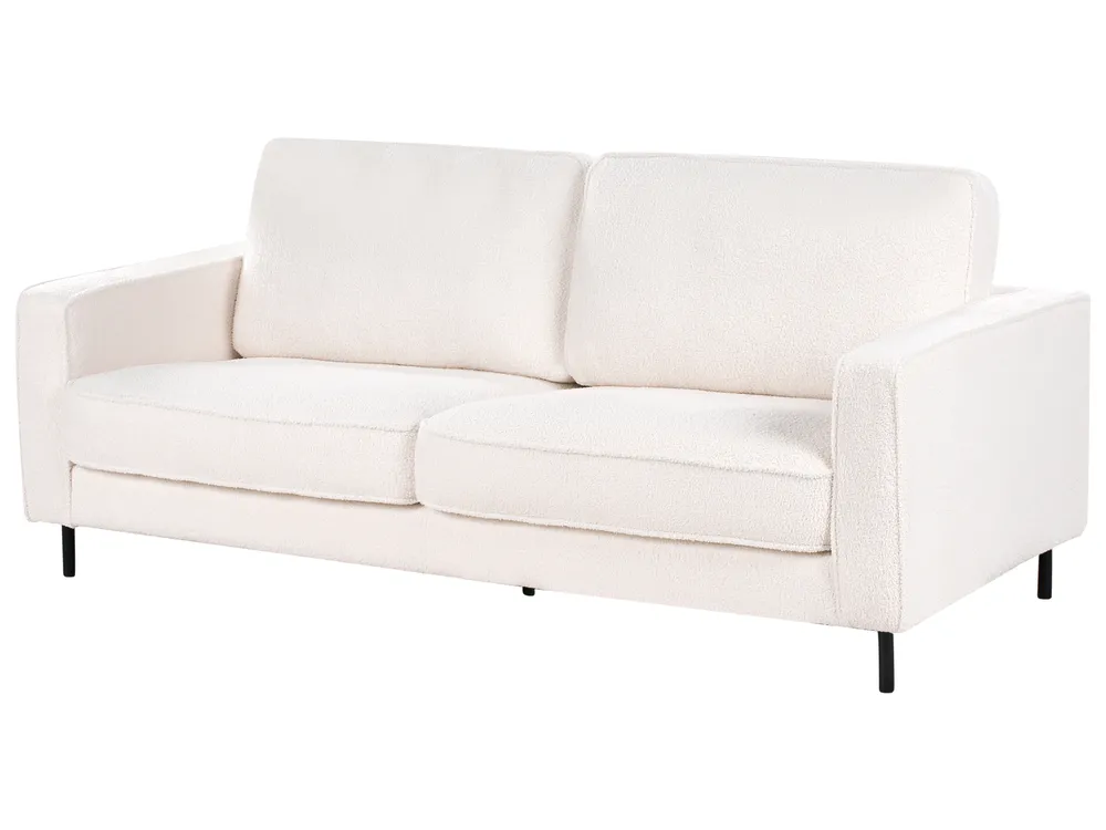 Set da salotto 4 posti SAVALEN Bouclé Bianco_964495