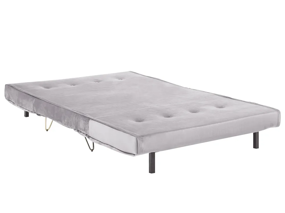Sofa Bed 2 Seater VESTFOLD Velvet Grey_808812