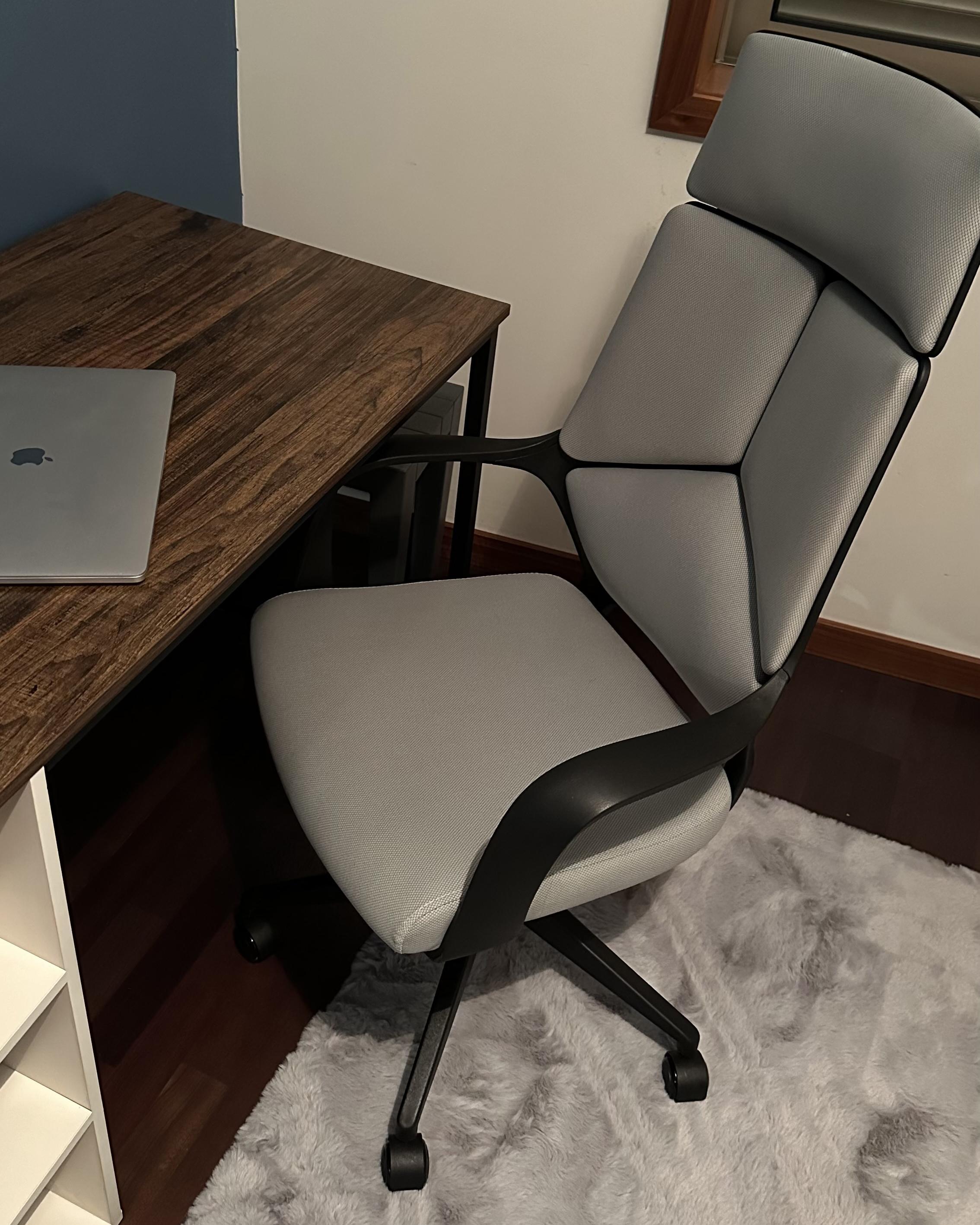 Cadeira de escritório em tecido preto e cinzenta DELIGHT_907389
